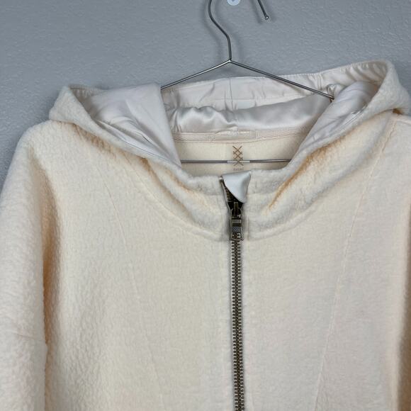 Rhone Aloft Fleece Full Zip Hoodie Cream Size XXL Soft Relaxed Fit NEW - Picture 6 of 11